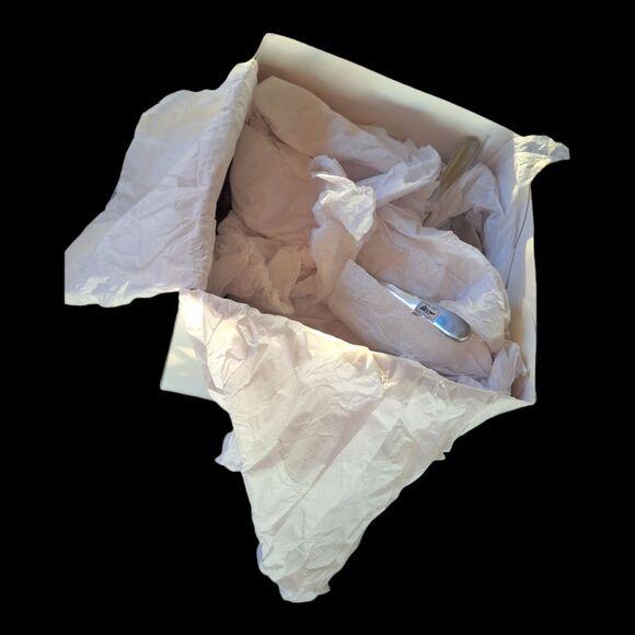 Large Vintage Mexican Pewter Salad Serving Bowl Set NEW in original Box Unused - Picture 16 of 16